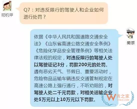 注意！今日起，山東省內高速對危險品運輸車輛限時通行-貨之家