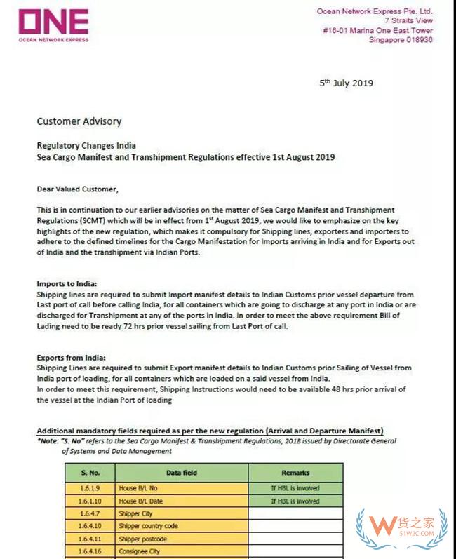 印度海關新規8月1日起實施，清關需提交貨值數據——貨之家